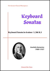 Keyboard Sonata in d-minor L.366
  K.1 piano sheet music cover